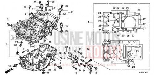 CARTER MOTEUR NC750XDE de 2014
